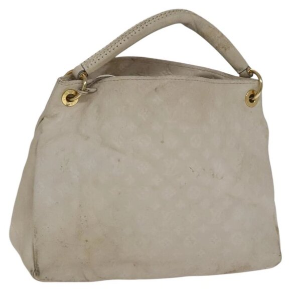 LOUIS VUITTON Monogram Empreinte Artsy MM Shoulder Bag White - Picture 1 of 14